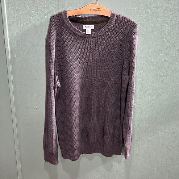 William Rast Men's Gray Ribbed Crewneck Sweater Size Large - Picture 3 of 8